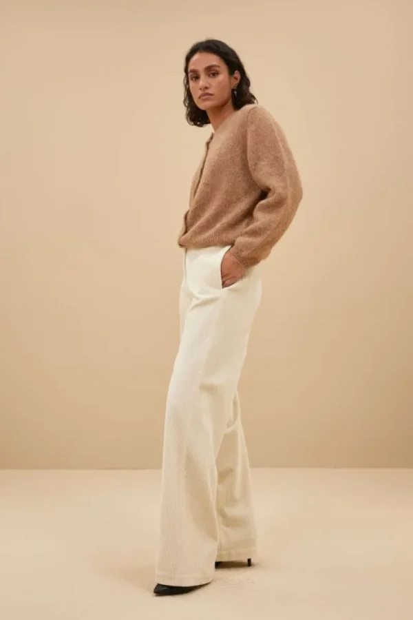 By bar Broeken<odin cord pants | sand shell