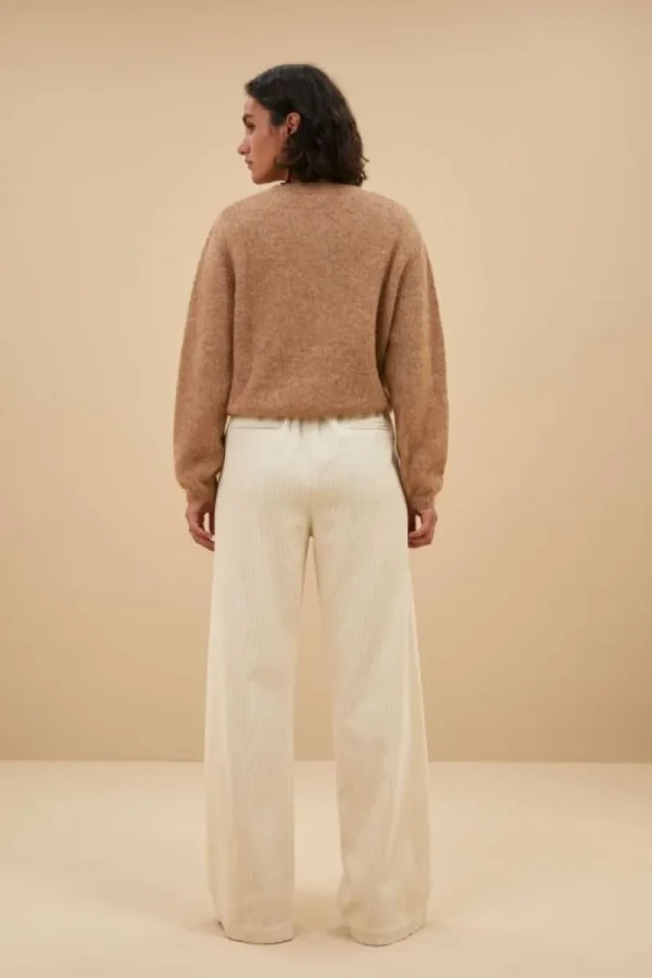 By bar Broeken<odin cord pants | sand shell