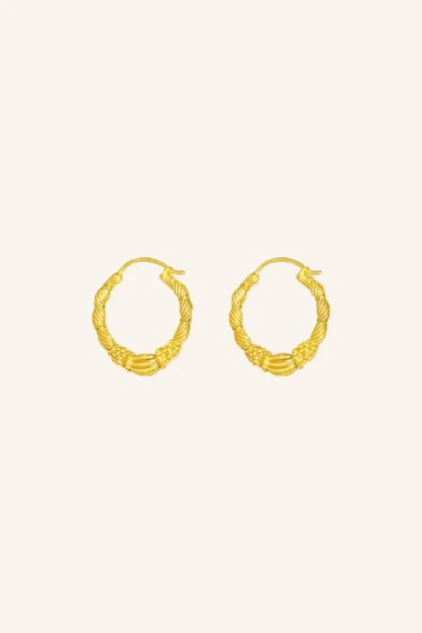 By bar Oorbellen | Sieraden<PD art hoop earring small | gold