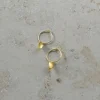 By bar Oorbellen<PD leave hoop earring | gold