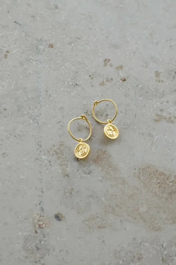 By bar Oorbellen<PD maria round earring | gold