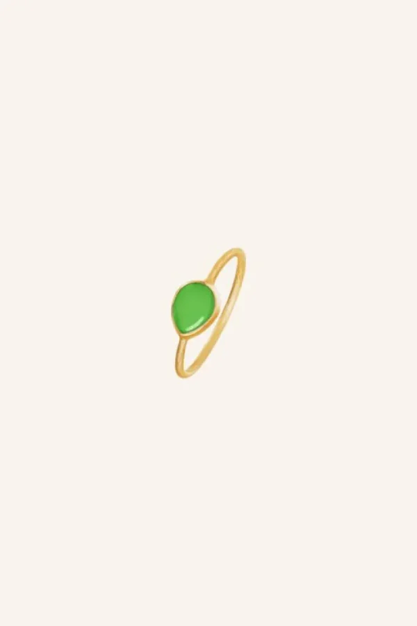 By bar Sieraden<PD MINIMAL RING | green