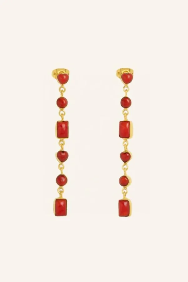 By bar Oorbellen<pd nolan earring | red