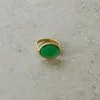 By bar Sieraden<PD OVAL RING | green