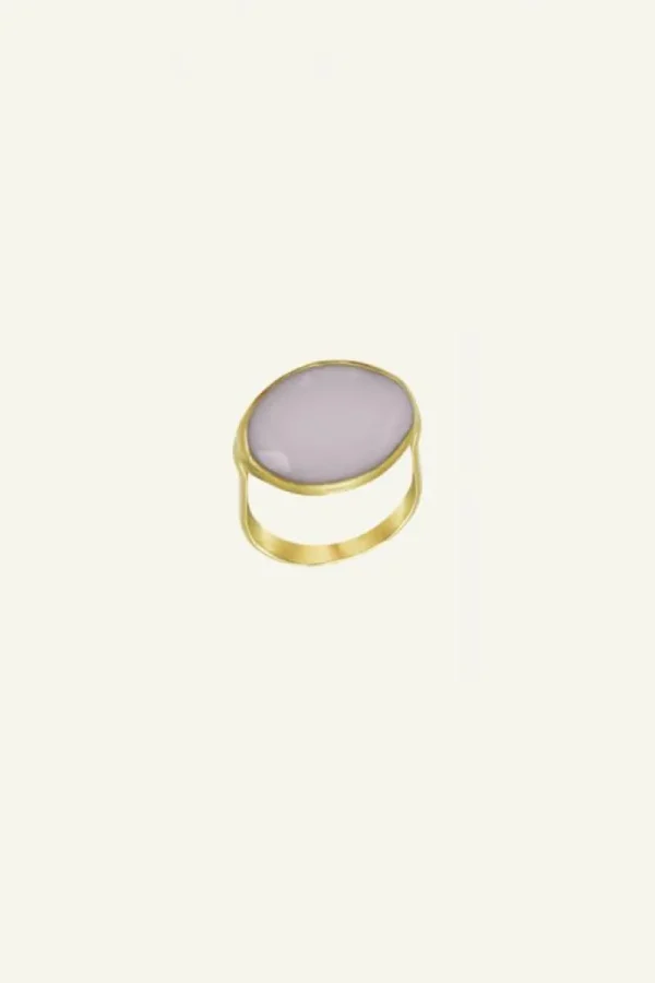 By bar Sieraden<PD OVAL RING | old pink