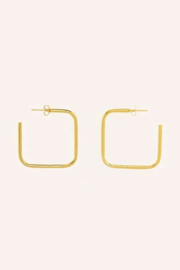 By bar Oorbellen | Sieraden<pd squared earring M | gold