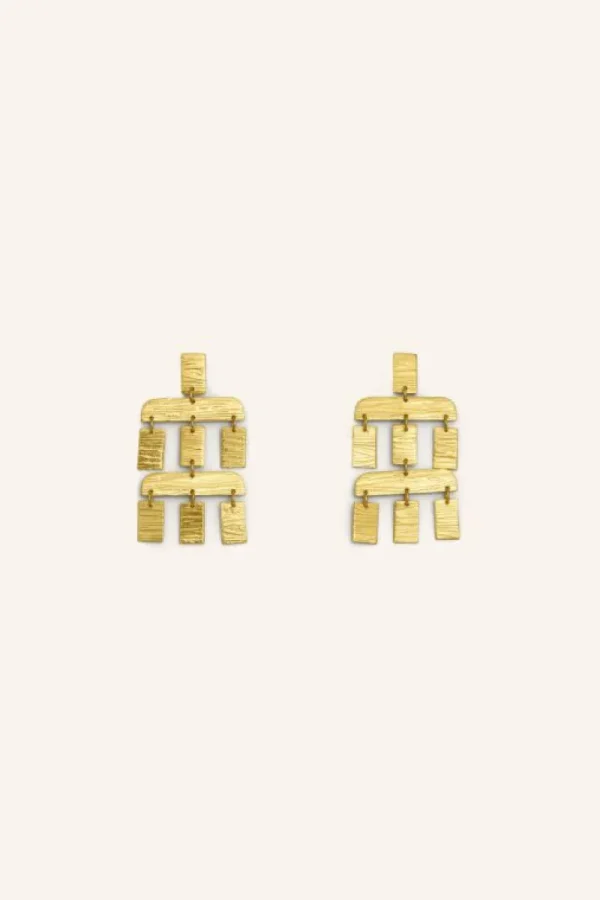 By bar Oorbellen | Sieraden<puck double earring | gold