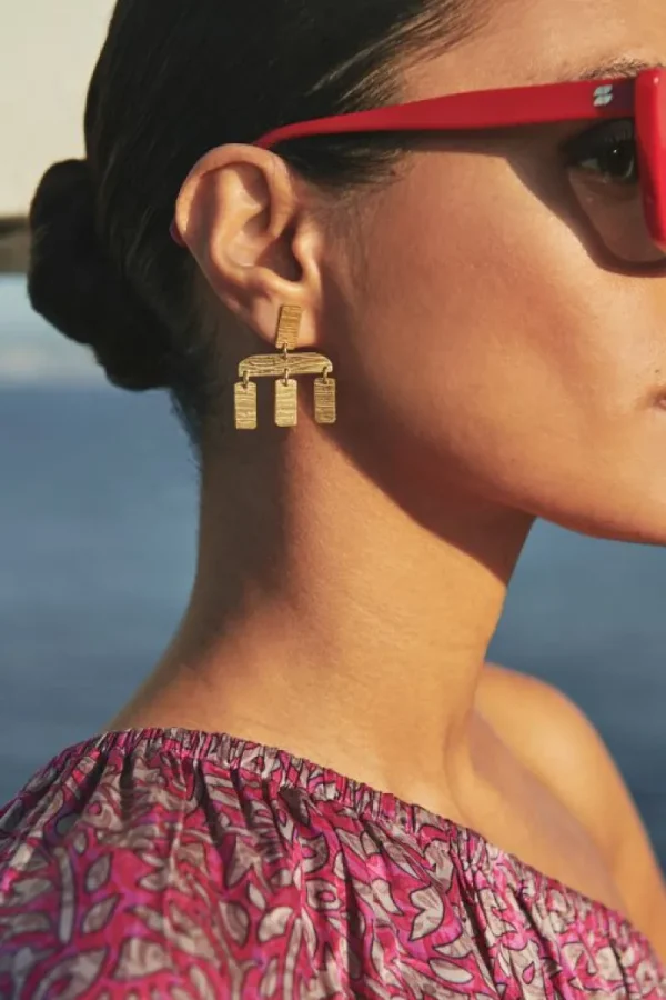 By bar Sieraden | Oorbellen<puck single earring | gold