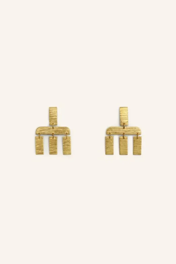 By bar Sieraden | Oorbellen<puck single earring | gold