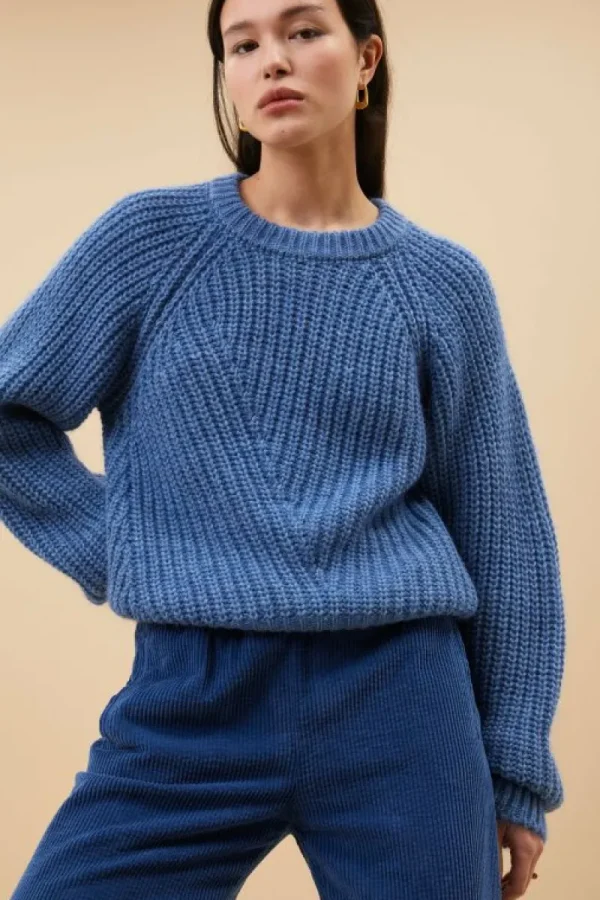 By bar Truien<ro pullover | steel blue