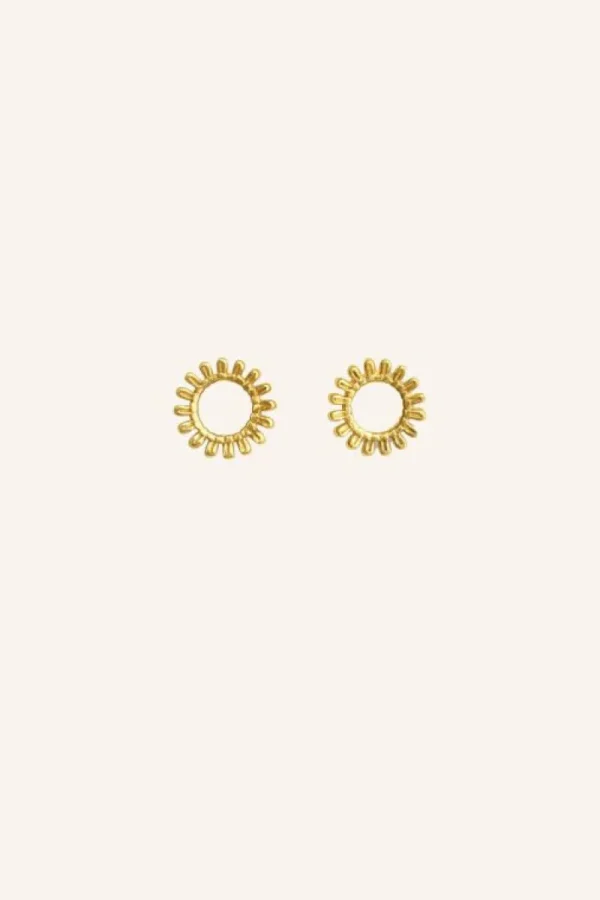 By bar Oorbellen | Sieraden<ruby stud earring | gold