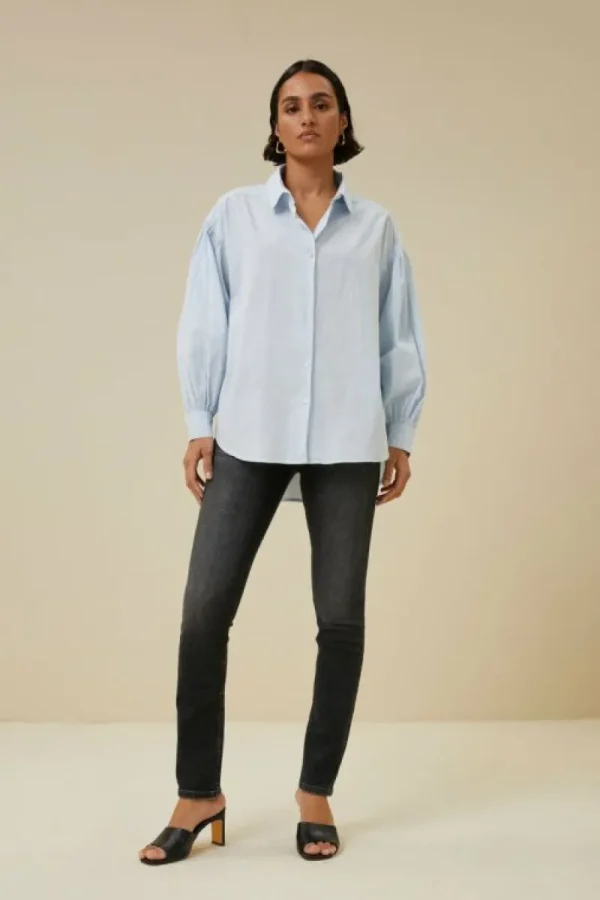 By bar Blouses<sarah chambray blouse | light blue