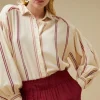 By bar Blouses<sarah short athia blouse | grenache