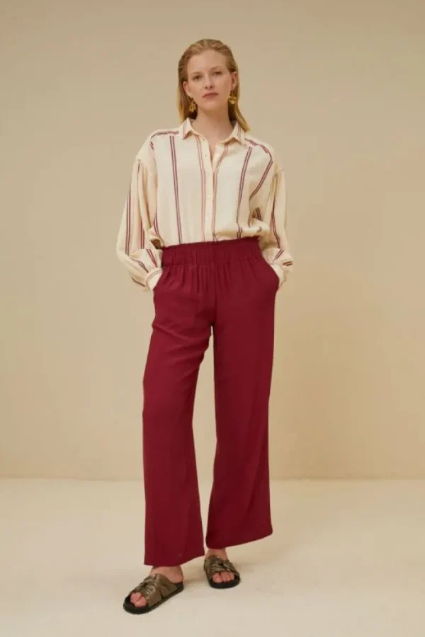 By bar Blouses<sarah short athia blouse | grenache