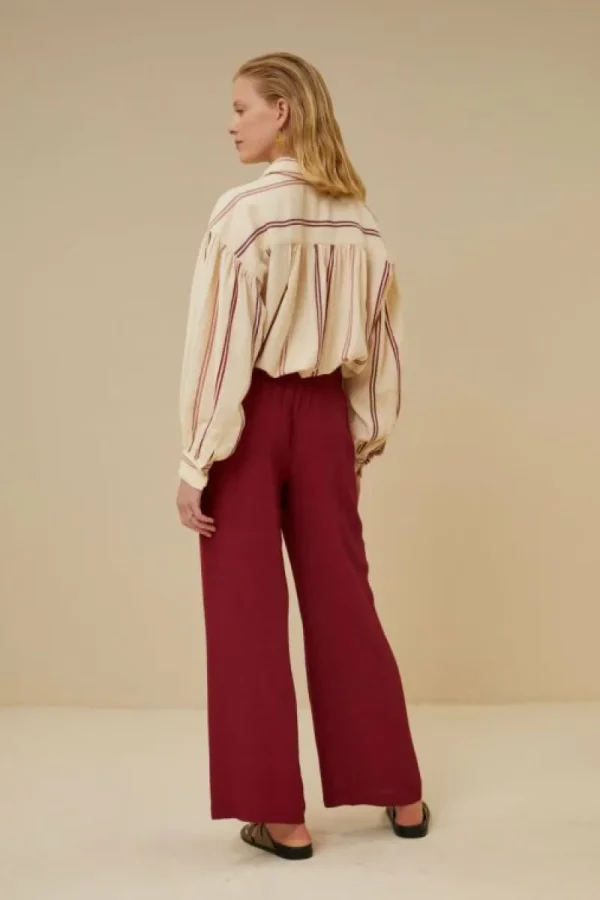 By bar Blouses<sarah short athia blouse | grenache