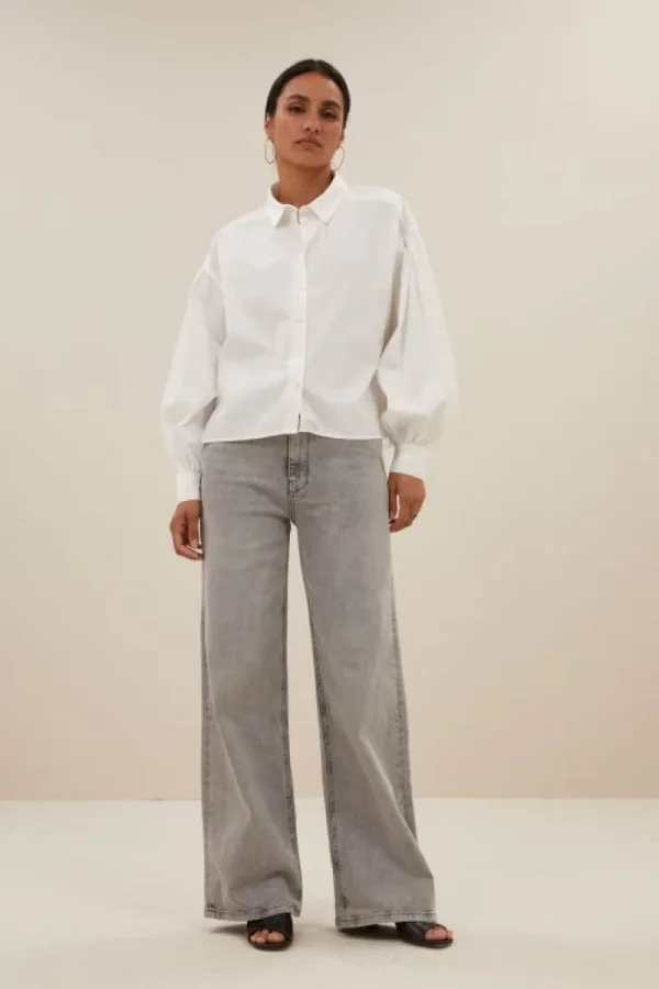 By bar Blouses<sarah short blouse | white