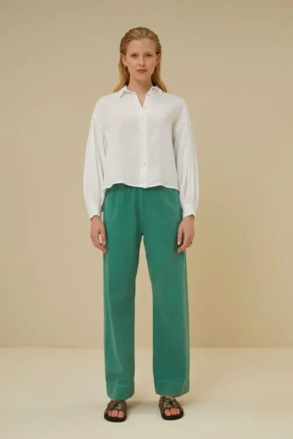 By bar Blouses<sarah short linen blouse | bright white