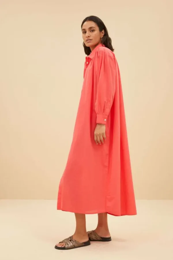 By bar Jurken<shirt dress | poppy red